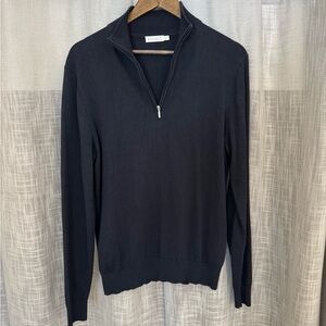 Suitsupply Navy Half Zip Size M